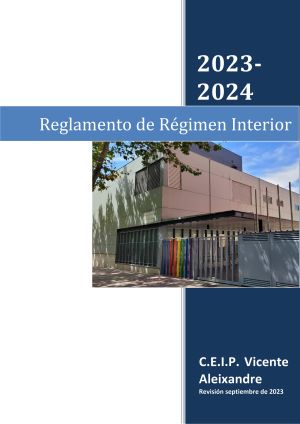 Portada Reglamento de Régimen Interior 2023-24